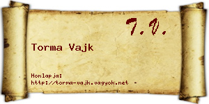Torma Vajk névjegykártya