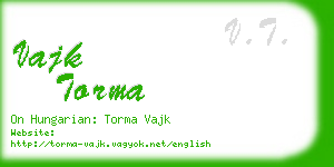 vajk torma business card